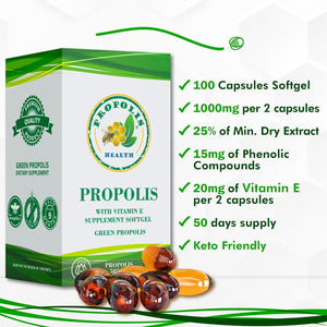 Propolis Health Propolis Capsules 1000Mg. 100 Capsulas Blandas
