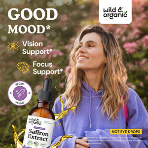 Wild & Organic Saffron Tincture 88.5Mg. 2 Fl.Oz.