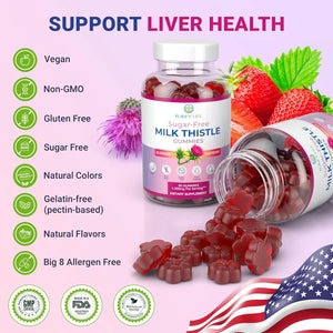 PURIFY LIFE - Purify Life Sugar-Free Milk Thistle Gummies 60 Gomitas - The Red Vitamin MX - Suplementos Alimenticios - {{ shop.shopifyCountryName }}