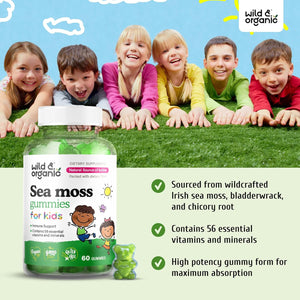 Wild & Organic Sea Moss Gummies for Kids 60 Gomitas