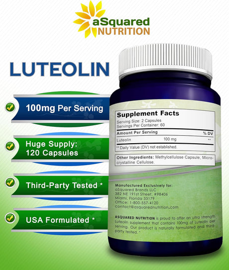 aSquared Nutrition Luteolin 100Mg. 120 Capsulas
