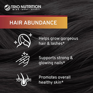 Trio Nutrition Biotin Hair Abundance 30 Capsulas