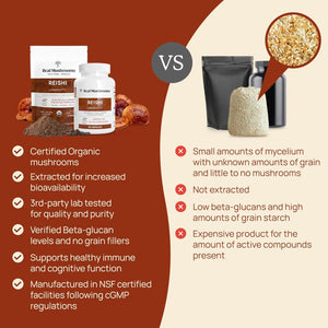 REAL MUSHROOMS - Real Mushrooms Reishi Powder 45 Servicios 45Gr. - The Red Vitamin MX - Suplementos Alimenticios - {{ shop.shopifyCountryName }}
