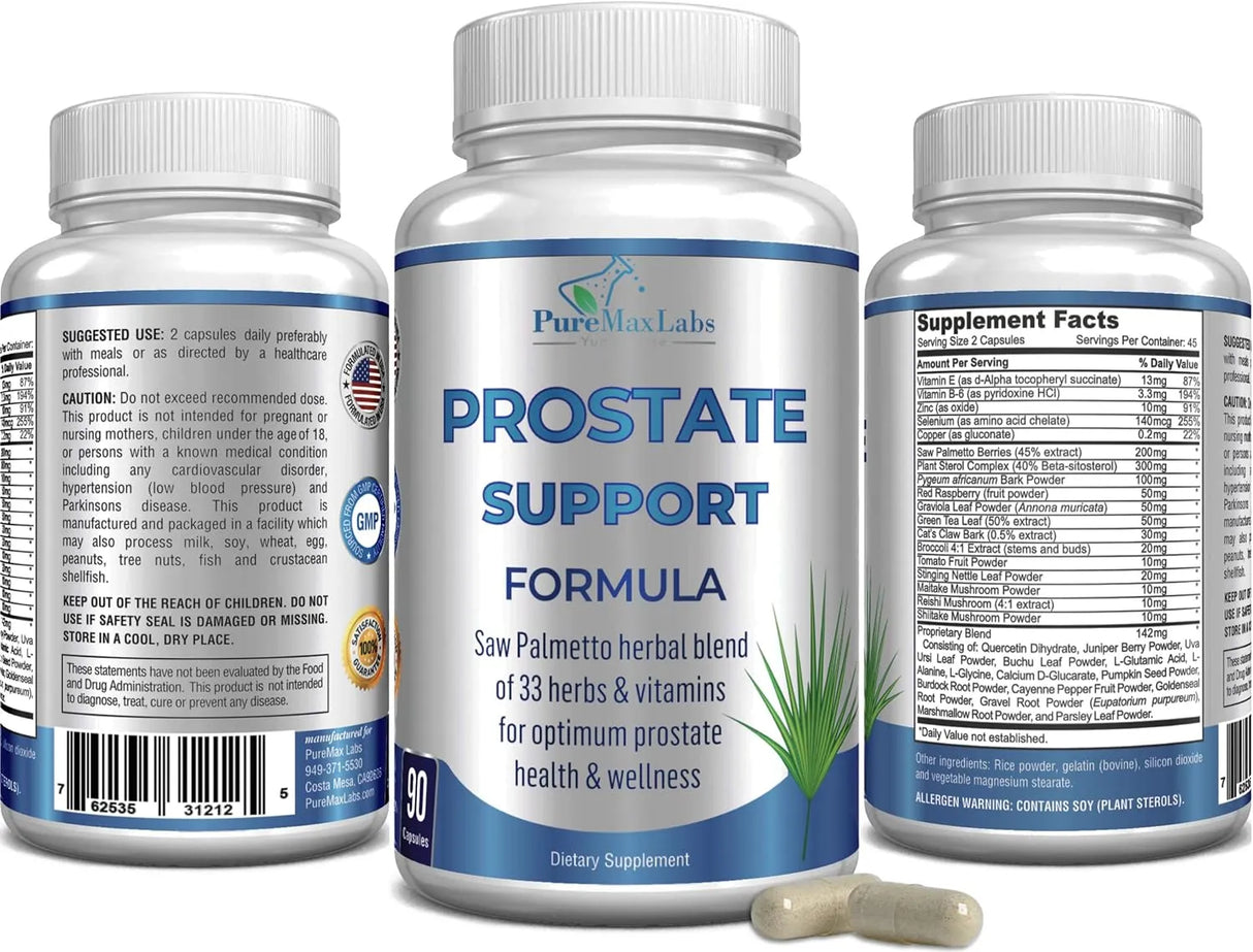 PUREMAX LABS - PureMax Labs Prostate Support 90 Capsulas - The Red Vitamin MX - Suplementos Alimenticios - {{ shop.shopifyCountryName }}