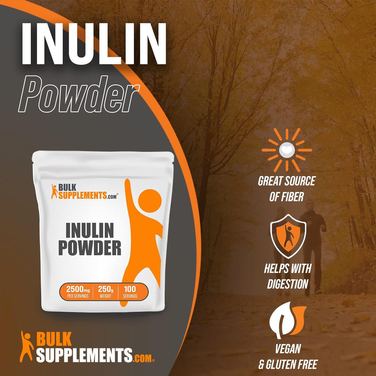 Bulk Supplements Inulin Powder 250Gr.