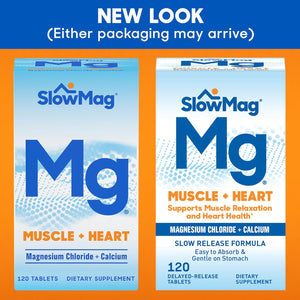 SlowMag Muscle + Heart Magnesium Chloride with Calcium 120 Tabletas