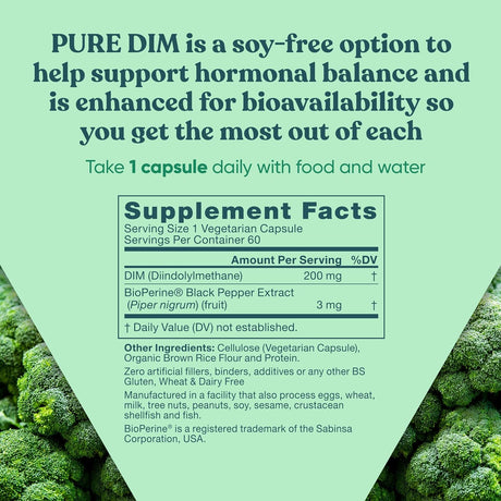 Eu Natural DIM Supplement Pure 200Mg. 60 Capsulas