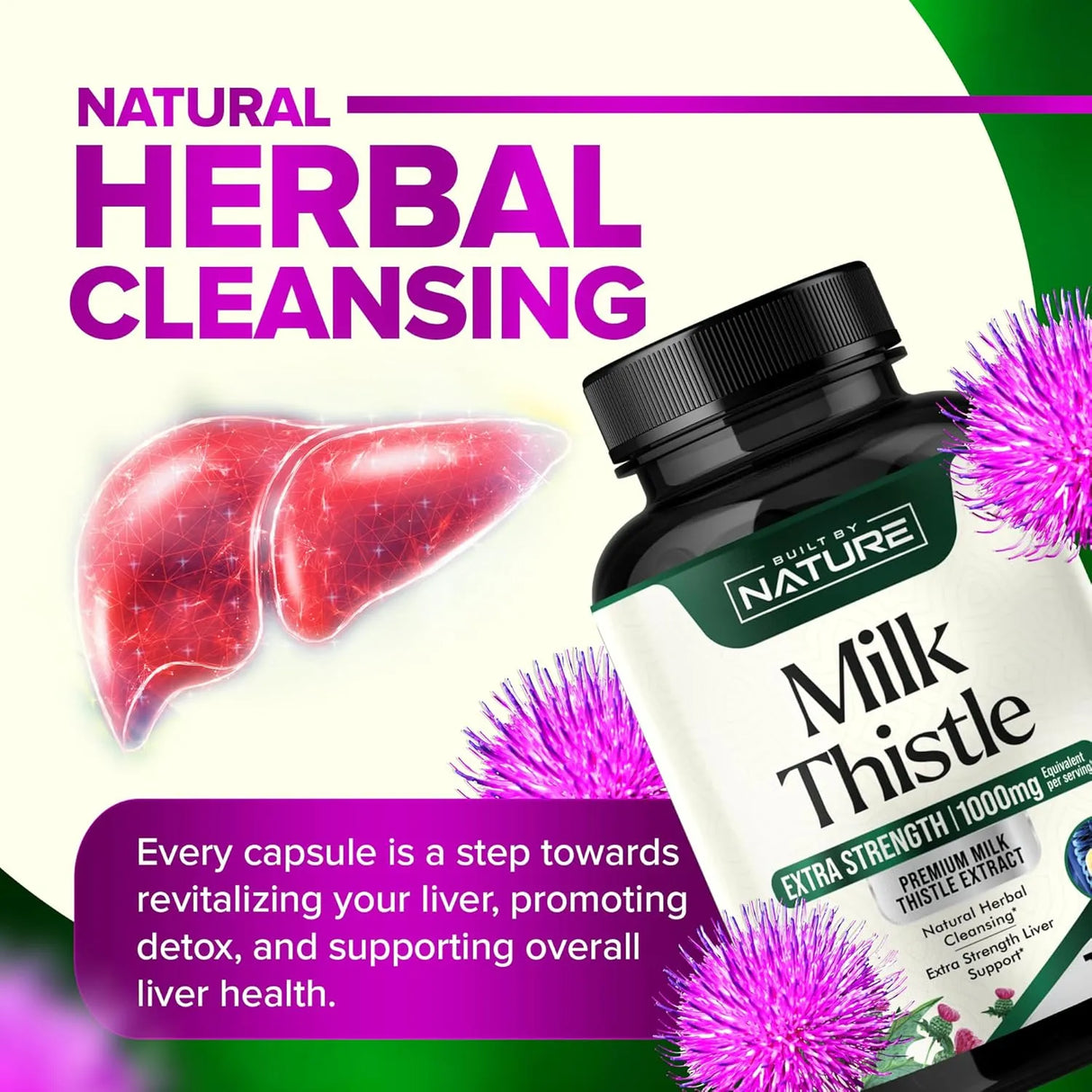 BUILT BY NATURE - Built by Nature Milk Thistle 1000Mg. 120 Capsulas - The Red Vitamin MX - Suplementos Alimenticios - {{ shop.shopifyCountryName }}