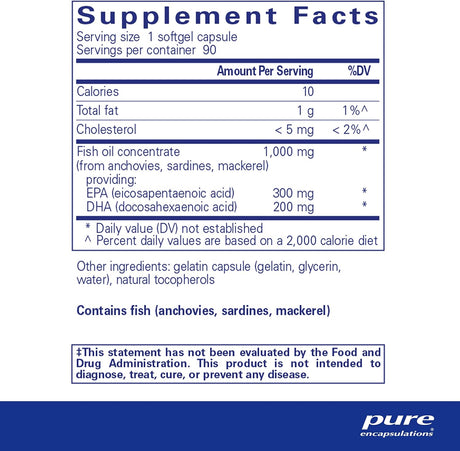 Pure Encapsulations EPA/DHA Essentials 90 Capsulas Blandas