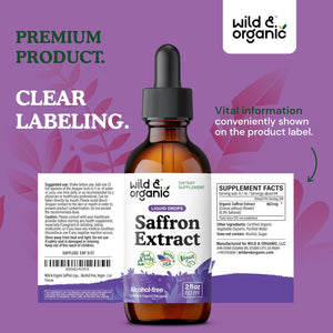 Wild & Organic Saffron Tincture 88.5Mg. 2 Fl.Oz.