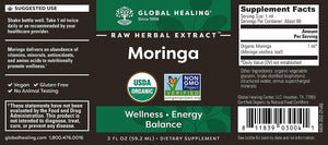 Global Healing Center Organic Moringa Oleifera Extract 2 Fl. Oz.