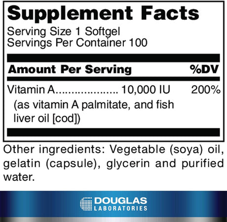 Douglas Laboratories Vitamin A 100 Capsulas Blandas