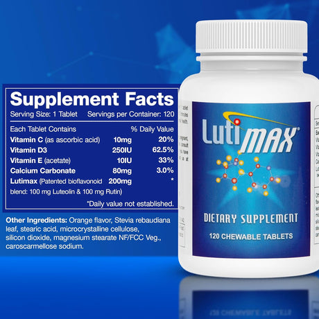 Lutimax Luteolin Complex w/Rutin 120 Tabletas Masticables