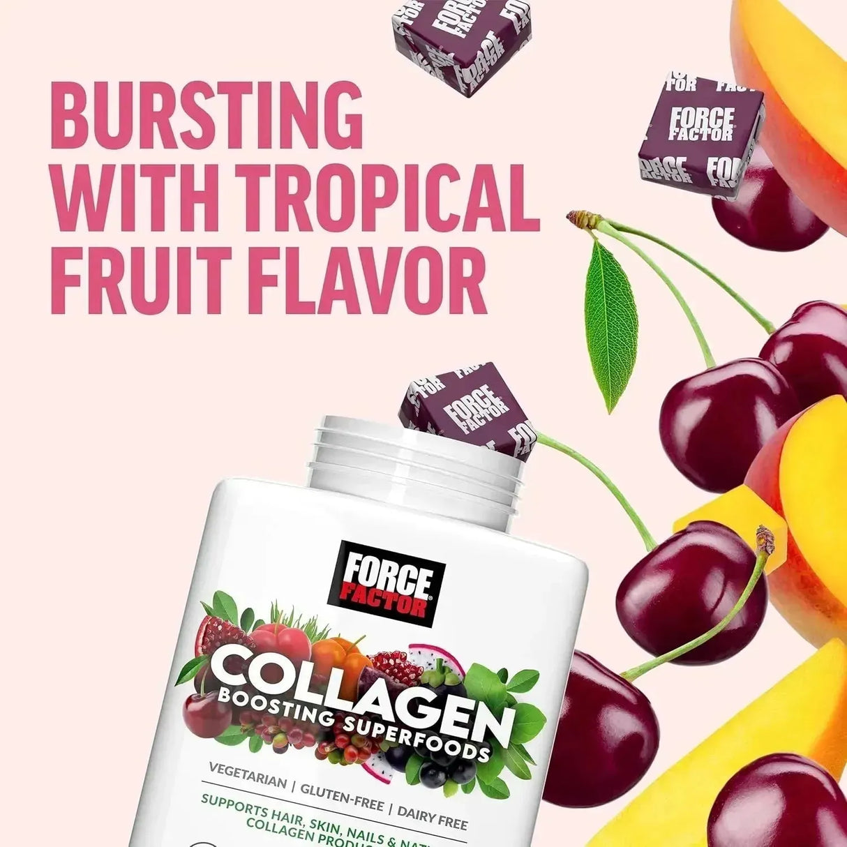 FORCE FACTOR - Force Factor Collagen Boosting Superfoods 60 Masticables - The Red Vitamin MX - Suplementos Alimenticios - {{ shop.shopifyCountryName }}