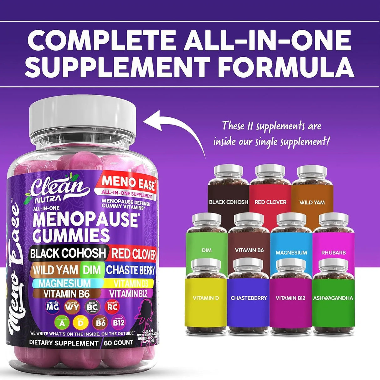 CLEAN NUTRACEUTICALS - Clean Nutraceuticals Menopause Supplement for Women Gummies 60 Gomitas - The Red Vitamin MX - Suplementos Alimenticios - {{ shop.shopifyCountryName }}