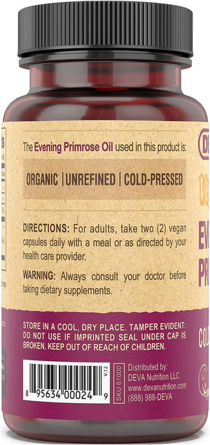 Deva Vegan Evening Primrose Oil 180 Capsulas