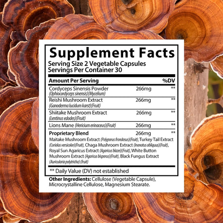 S RAW SCIENCE Mushroom Nootropic Supplement 60 Capsulas
