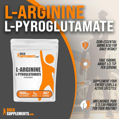 Bulk Supplements L-Arginine L-Pyroglutamate Powder 250Gr.
