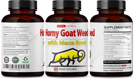 Vital Herbal Horny Goat Weed 8250Mg. 90 Capsulas