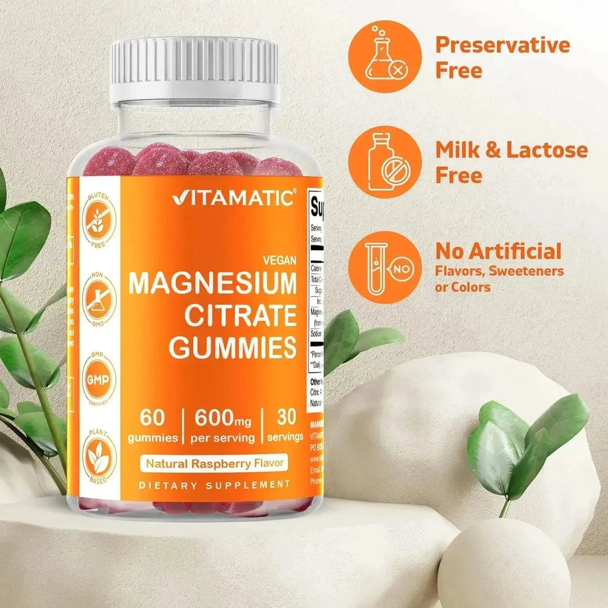 VITAMATIC - Vitamatic Magnesium Citrate Gummies 600Mg. 60 Gomitas 2 Pack - The Red Vitamin MX - Suplementos Alimenticios - {{ shop.shopifyCountryName }}