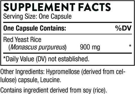 Thorne Choleast-900 - 900Mg. Red Yeast Rice Extract 120 Capsulas