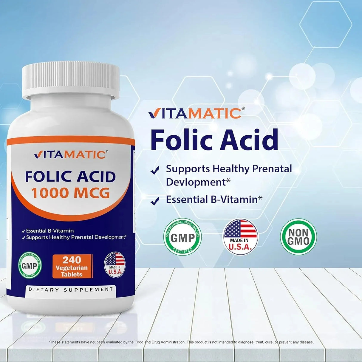 VITAMATIC - Vitamatic Folic Acid 1000mcg 240 Tabletas 2 Pack - The Red Vitamin MX - Suplementos Alimenticios - {{ shop.shopifyCountryName }}