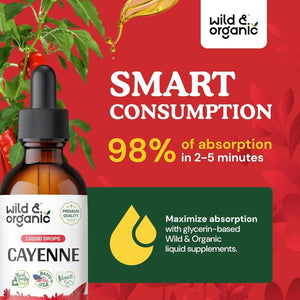 WILD & ORGANIC - Wild & Organic Cayenne Pepper 2 Fl.Oz. - The Red Vitamin MX - Suplementos Alimenticios - {{ shop.shopifyCountryName }}