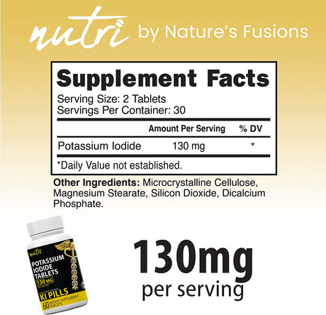 Nature's Fusions Potassium Iodide 130Mg. 120 Tabletas 2 Pack
