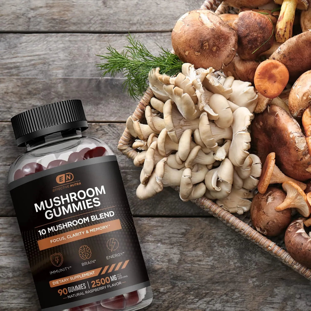 EFFECTIVE NUTRA - EFFECTIVE NUTRA Mushroom Gummies 2500Mg. 10 Blend 90 Gomitas - The Red Vitamin MX - Suplementos Alimenticios - {{ shop.shopifyCountryName }}