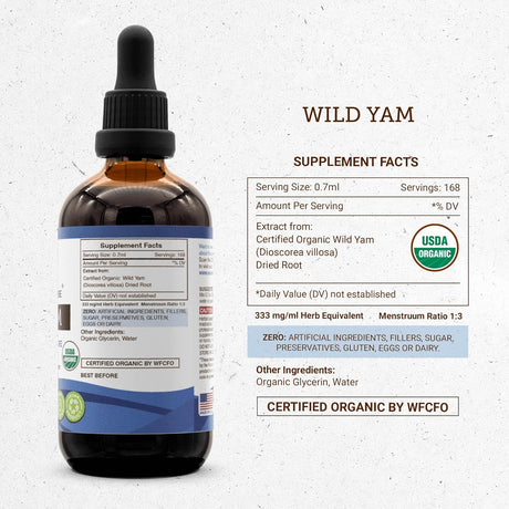 Secrets of the Tribe Wild Yam Organic Tincture 4 Fl. Oz.