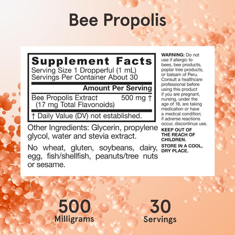Jarrow Formulas Bee Propolis Liquid Extract 500Mg. 1 Fl.Oz.