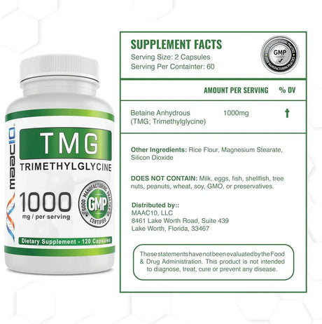 MAAC10 TMG 1000Mg. 120 Capsulas