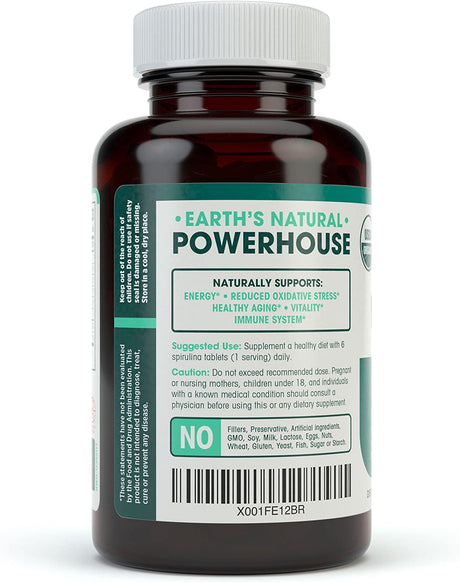 Natures Wellness Organic Spirulina 180 Tabletas