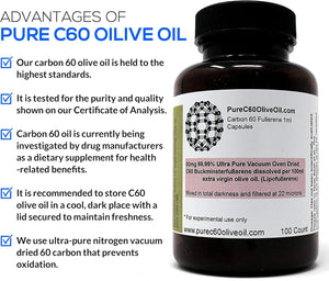 PUREC60 - PureC60OliveOil C60 Organic Olive Oil 100 Capsulas - The Red Vitamin MX - Suplementos Alimenticios - {{ shop.shopifyCountryName }}