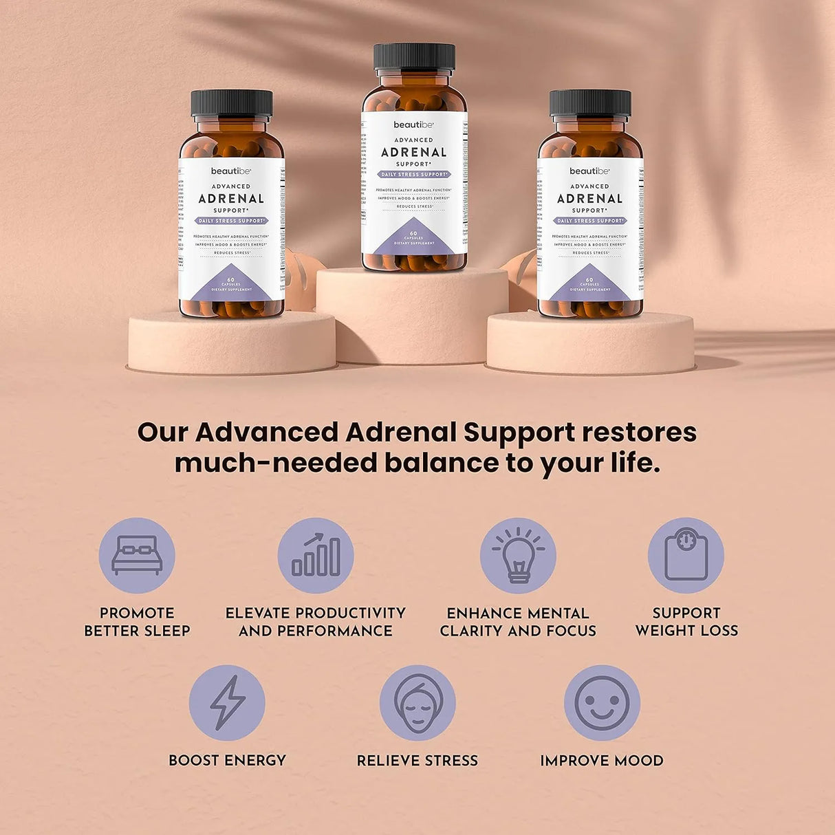 BEAUTIBE - BeautiBe Adrenal Support 60 Capsulas - The Red Vitamin MX - Suplementos Alimenticios - {{ shop.shopifyCountryName }}