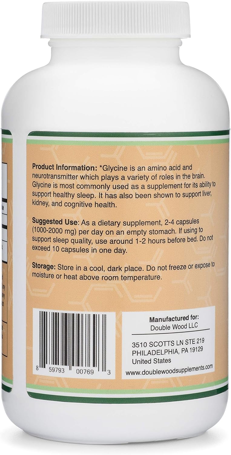 Double Wood Supplements Glycine 1000Mg. 300 Capsulas