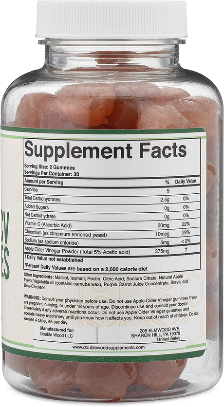 Double Wood Supplements Apple Cider Vinegar 60 Gomitas