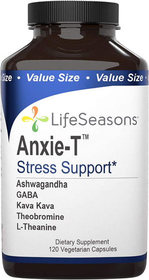 Life Seasons Anxie-T Herbal Stress Relief Supplement to Relax and Calm Mind 120 Capsulas