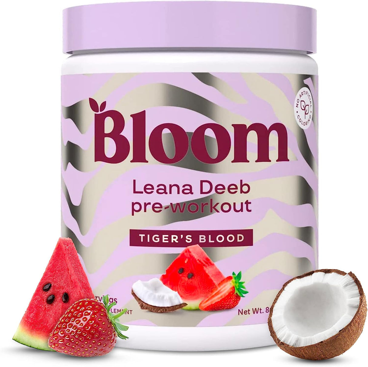 Bloom Nutrition Pre Workout Powder Tiger's Blood by Leana Deeb 30 Servicios
