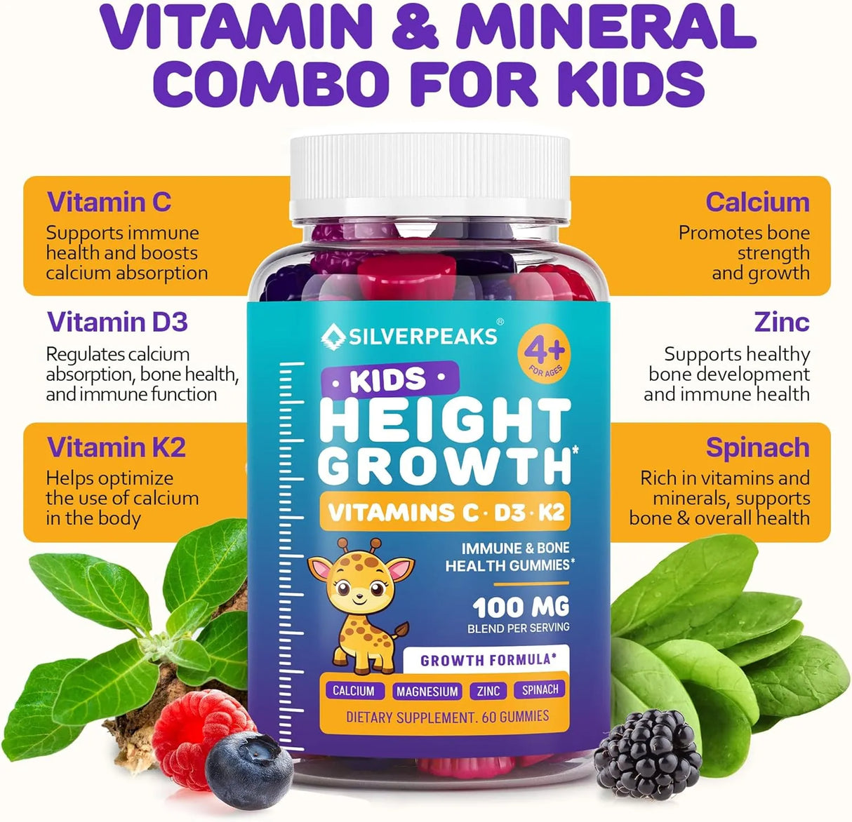 SILVERPEAKS - Silver Peaks Height Growth Gummies for Kids 60 Gomitas - The Red Vitamin MX - Suplementos Alimenticios - {{ shop.shopifyCountryName }}