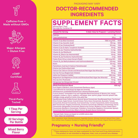 Pink Stork Liquid Prenatal Vitamins for Women 473Ml. 32 Servicios