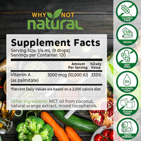 Why Not Natural Vitamin A Drops 10000 IU 30Ml.