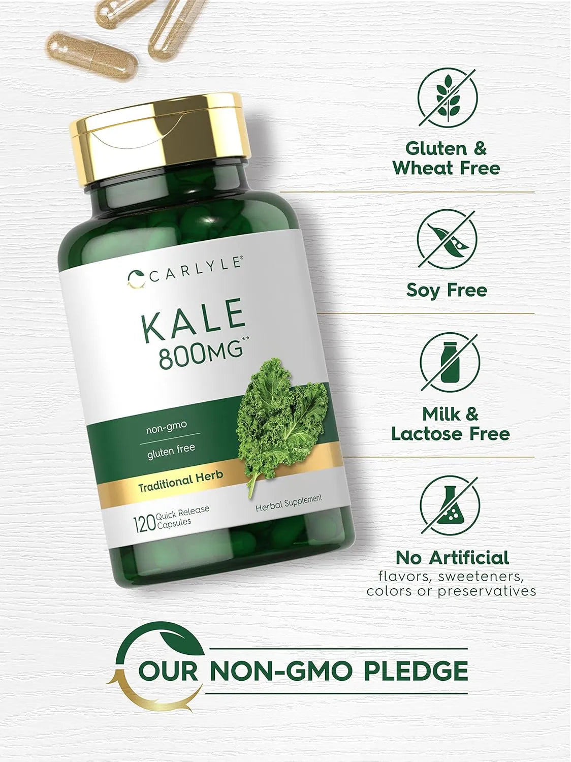 CARLYLE - Carlyle Kale Extract 800Mg. 120 Capsulas - The Red Vitamin MX - Suplementos Alimenticios - {{ shop.shopifyCountryName }}