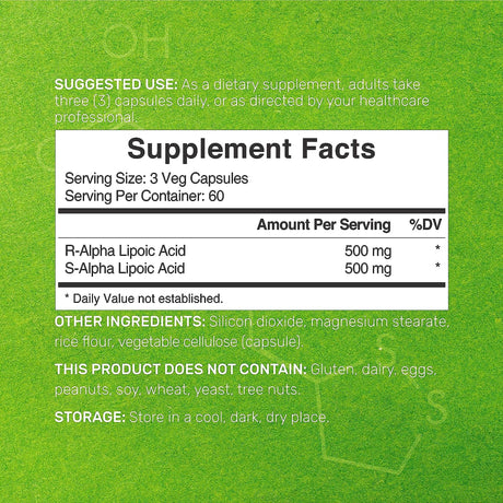 Deal Supplement Alpha Lipoic Acid 1000Mg. 180 Capsulas