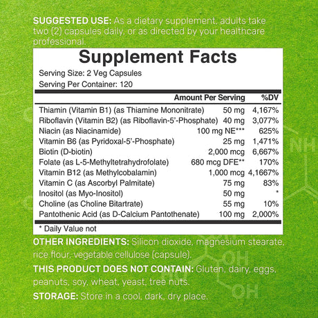 Deal Supplement Bioactive Vitamin B Complex 240 Capsulas
