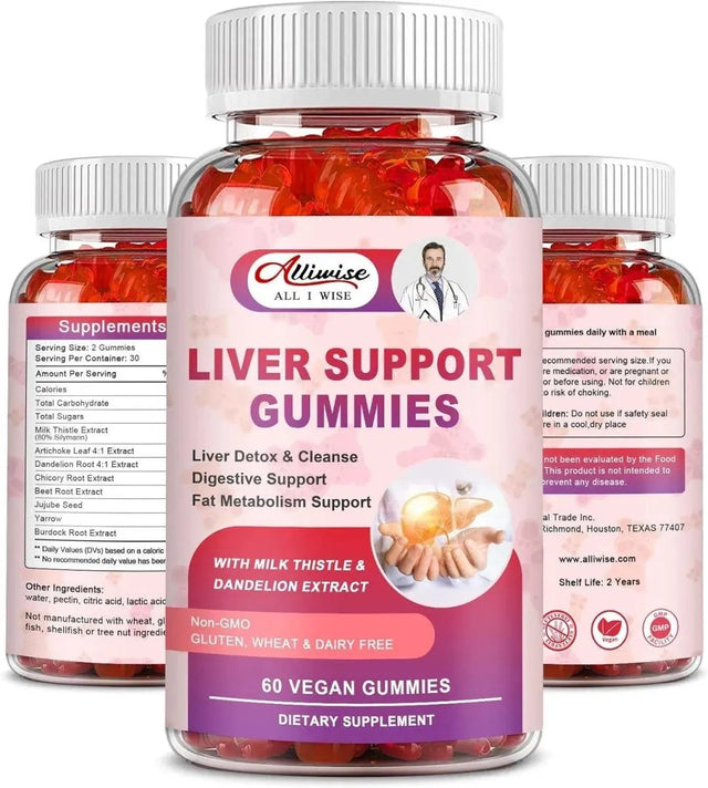 ALLIWISE - Alliwise Liver Support Gummies with Milk Thistle & Dandelion Extract 60 Gomitas - The Red Vitamin MX - Suplementos Alimenticios - {{ shop.shopifyCountryName }}
