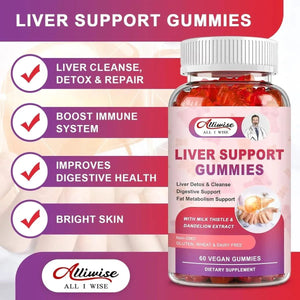 ALLIWISE - Alliwise Liver Support Gummies with Milk Thistle & Dandelion Extract 60 Gomitas - The Red Vitamin MX - Suplementos Alimenticios - {{ shop.shopifyCountryName }}