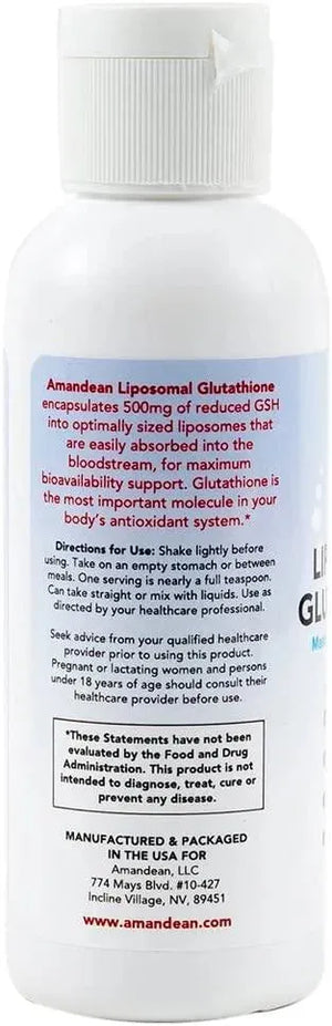 AMANDEAN - Amandean Liposomal Glutathione 500Mg. 120Ml. - The Red Vitamin MX - Suplementos Alimenticios - {{ shop.shopifyCountryName }}