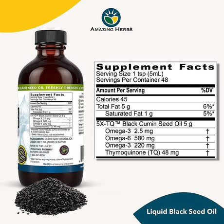 AMAZING HERBS - Amazing Herbs Premium Black Seed Oil 240Ml. - The Red Vitamin MX - Suplementos Alimenticios - {{ shop.shopifyCountryName }}