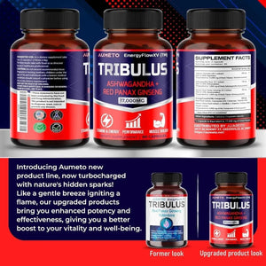 AUMETO - Aumeto Tribulus Terrestris 12-in-1 Formula 90 Capsulas - The Red Vitamin MX - Suplementos Alimenticios - {{ shop.shopifyCountryName }}